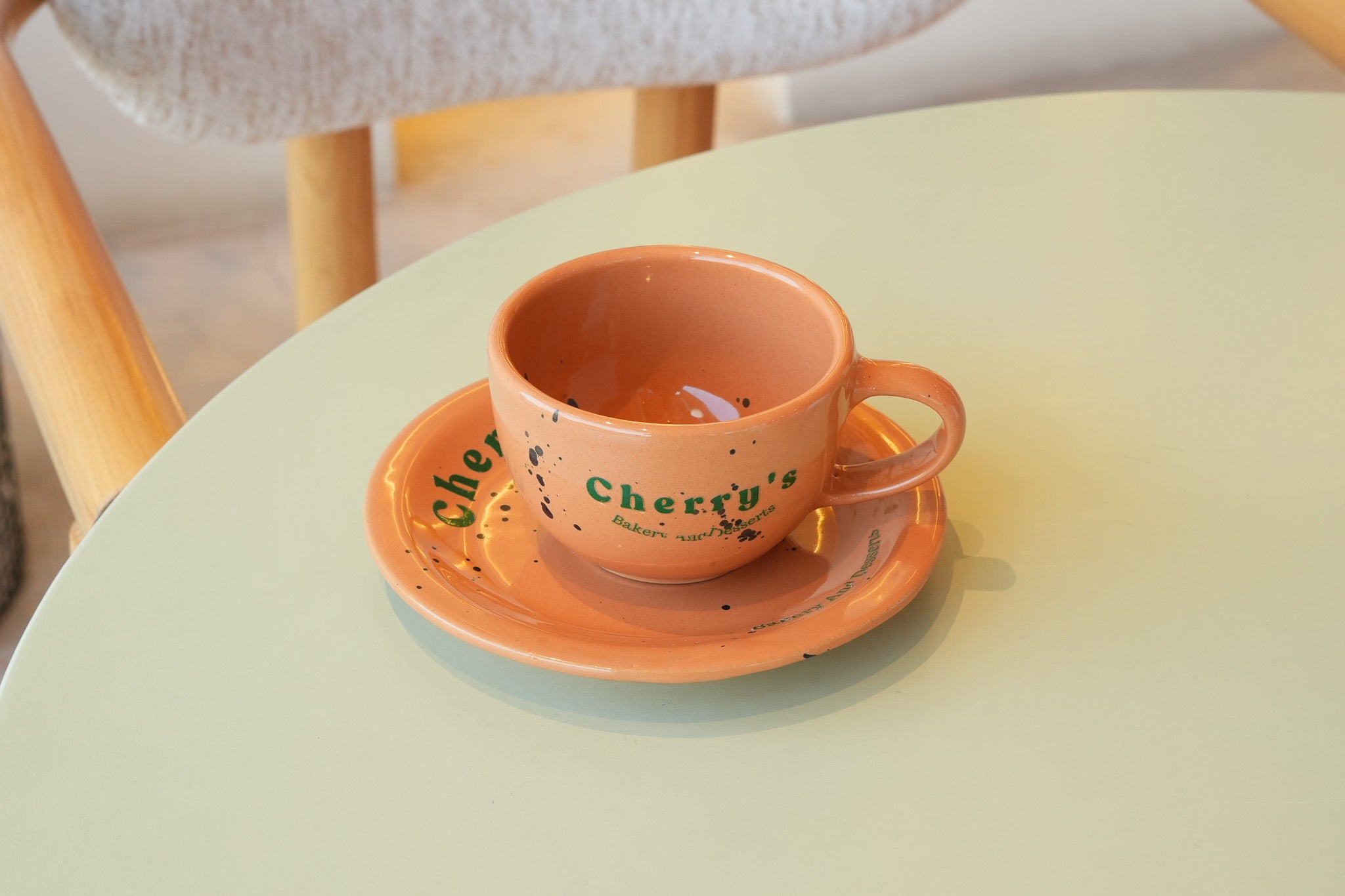 ☕Cherry's Cortado Cup & Saucer - Glossy Edition