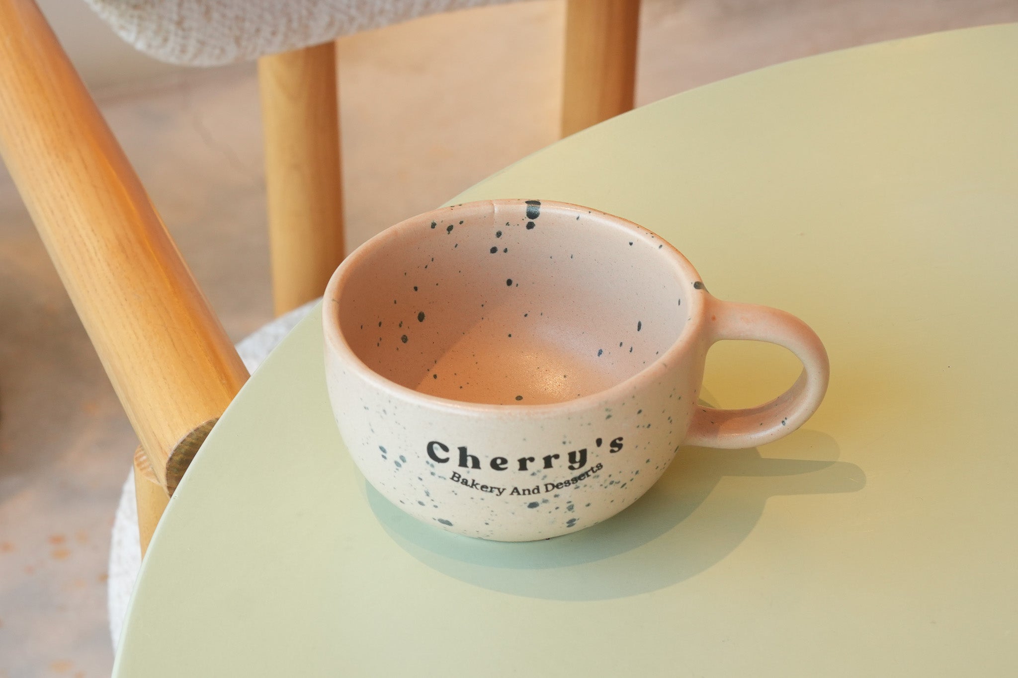 ☕ Cherry’s Latte Cup & Saucer – Matte Edition